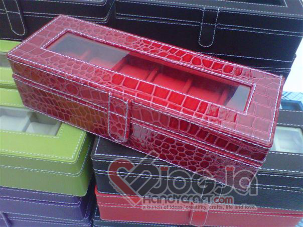 Box Jam Tangan Isi 6 Red Croco Box Jam Tangan Isi 6 Red Croco