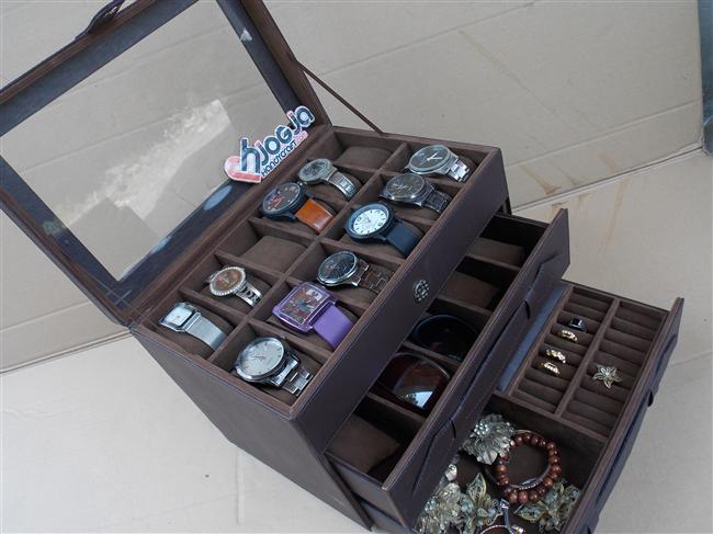 Watch Box Organizer For 12 Watches Mix Glasses and Accesories Drawer Watch Box Organizer For 12 Watches Mix Glasses and Accesories Drawer