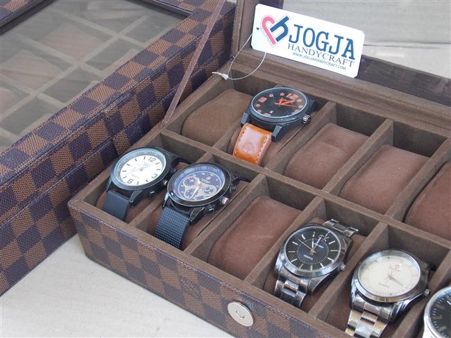 LV DAMIER WATCH BOX ORGANIZER FOR 12 WATCHES