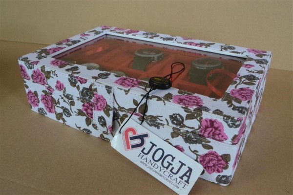 WAHITE FLORAL WATCH BOX FOR 12 PCS WATCHES | KOTAK JAM TANGAN ISI 12 WAHITE FLORAL WATCH BOX FOR 12 PCS WATCHES | KOTAK JAM TANGAN ISI 12