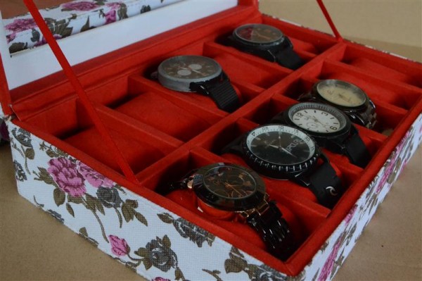 WAHITE FLORAL WATCH BOX FOR 12 PCS WATCHES | KOTAK JAM TANGAN ISI 12 WAHITE FLORAL WATCH BOX FOR 12 PCS WATCHES | KOTAK JAM TANGAN ISI 12
