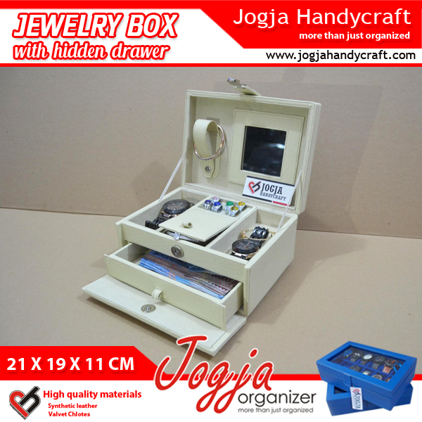 Full Black Jewlery Box With Hidden Drawer