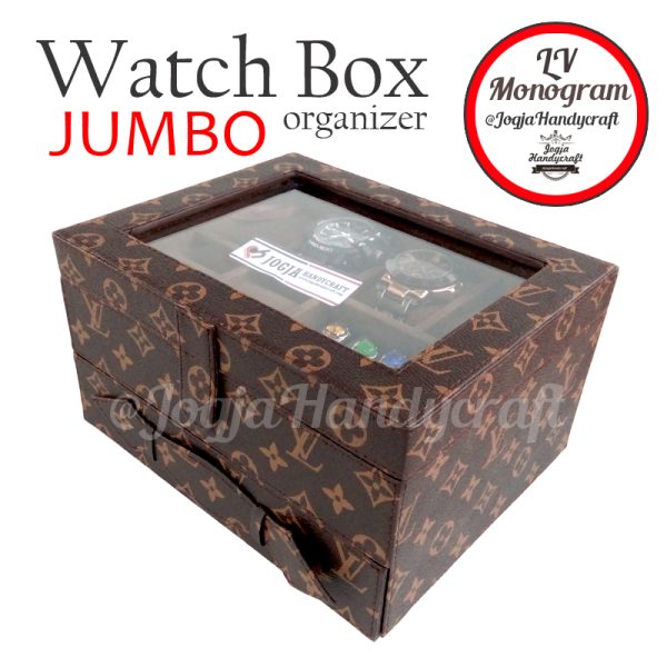 Kotak Tempat Jam Tangan Sport mix Tempat Perhiasan LV Monogram