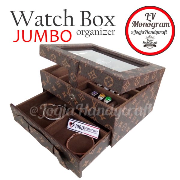 Kotak Tempat Jam Tangan Sport mix Tempat Perhiasan LV Monogram