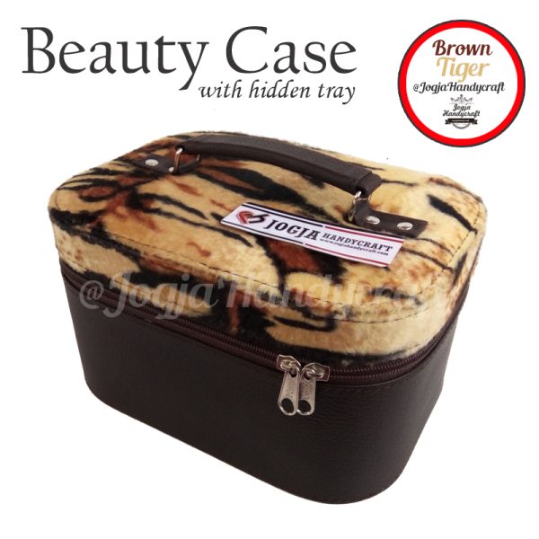 Tas Kosmetik Cantik Motif Tiger Mewah | Traveller Makeup Organizer