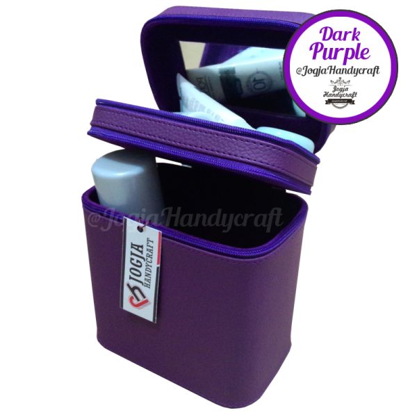 Makeup Pouch - Tas Kosmetik Susun Double Compartmen [Purple]