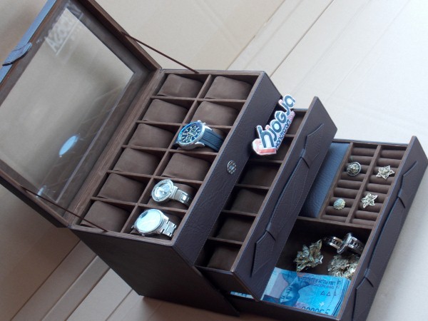 New Watch Box Organizer For 24 Watches Mix Accesories Drawer