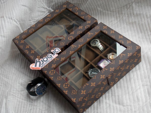 LV MONOGRAM WATCH BOX ORGANIZER FOR 12 WATCHES
