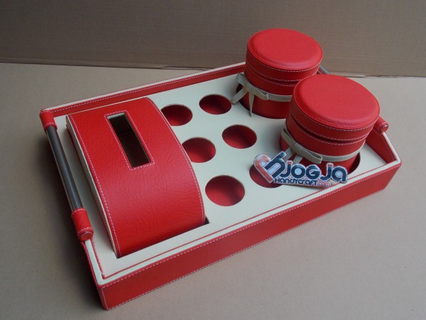TRAYSET PRAKTIS 3IN1 2 TOPLES, 6 AQUA HOLE DAN 1 TISSUE BOX PANJANG