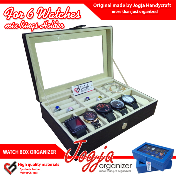 Watch Box Mix Ring Organizer | Kotak Jam Kombinasi Tempat Cincin