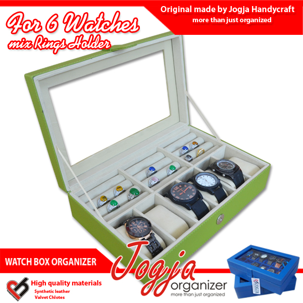 New Watch Box Mix Ring Organizer | Box Jam Kombinasi Tempat Cincin