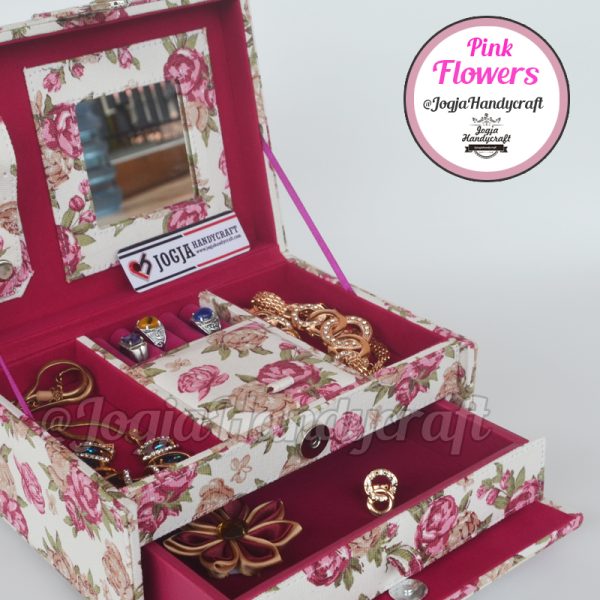 Pink Flowers Jewellery Box | Kotak Tempat Perhiasan & Accesories