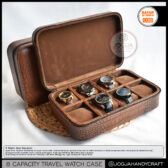 8 Slots PREMIUM Travel Watch Box For Sport Watches - Tempat Jam Tangan Travel Jumbo