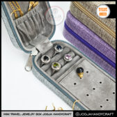 Travel Mini Jewelry Box Tempat Penyimpanan Perhiasan Emas & Aksesoris Kalung, Cincin, Anting, Gelang