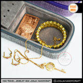 Travel Mini Jewelry Box Tempat Penyimpanan Perhiasan Emas & Aksesoris Kalung, Cincin, Anting, Gelang