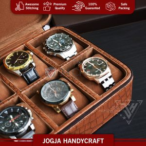6 Slots Premium Travel Watch Box For Sport Watches - Tempat Jam Tangan Travel Jumbo - Gambar 3