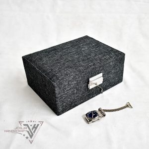 Medium Luxury Jewelry Box Kotak Tempat Perhiasan Lengkap Double Layer - Gambar 7