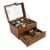 2 in 1 Watch Box Organizer - Kotak Tempat Jam Tangan Jumbo isi 6 Plus Laci Tempat Perhiasan