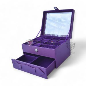 2 in 1 Watch Box Organizer - Kotak Tempat Jam Tangan Jumbo isi 6 Plus Laci Tempat Perhiasan - Gambar 11